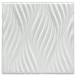 Панель ПВХ 595х595х10 мм eclectica офсет Grace белая волна 0,35 кв.м