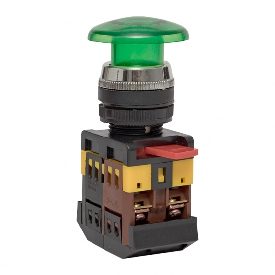 original-10468.jpg Кнопка грибок EKF PROxima AELA-22 400 В 1NO+1NC IP40 без фиксации с подсветкой зеленая (pbn-aela-1g-380) — изображение 1