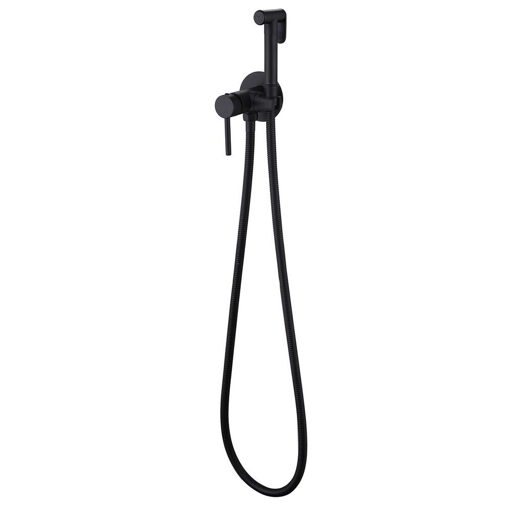 original-10493.jpg Смеситель с гигиеническим душем встраиваемый Abber Wasser Kreis со скрытой частью в комплекте черный (AF8125B) — изображение 1