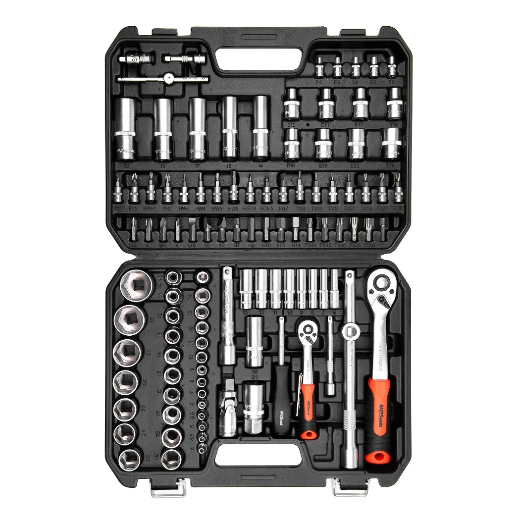 original-10515.jpg Набор бит и торцевых головок AV Steel (AV-011110) (110 шт.) — изображение 1