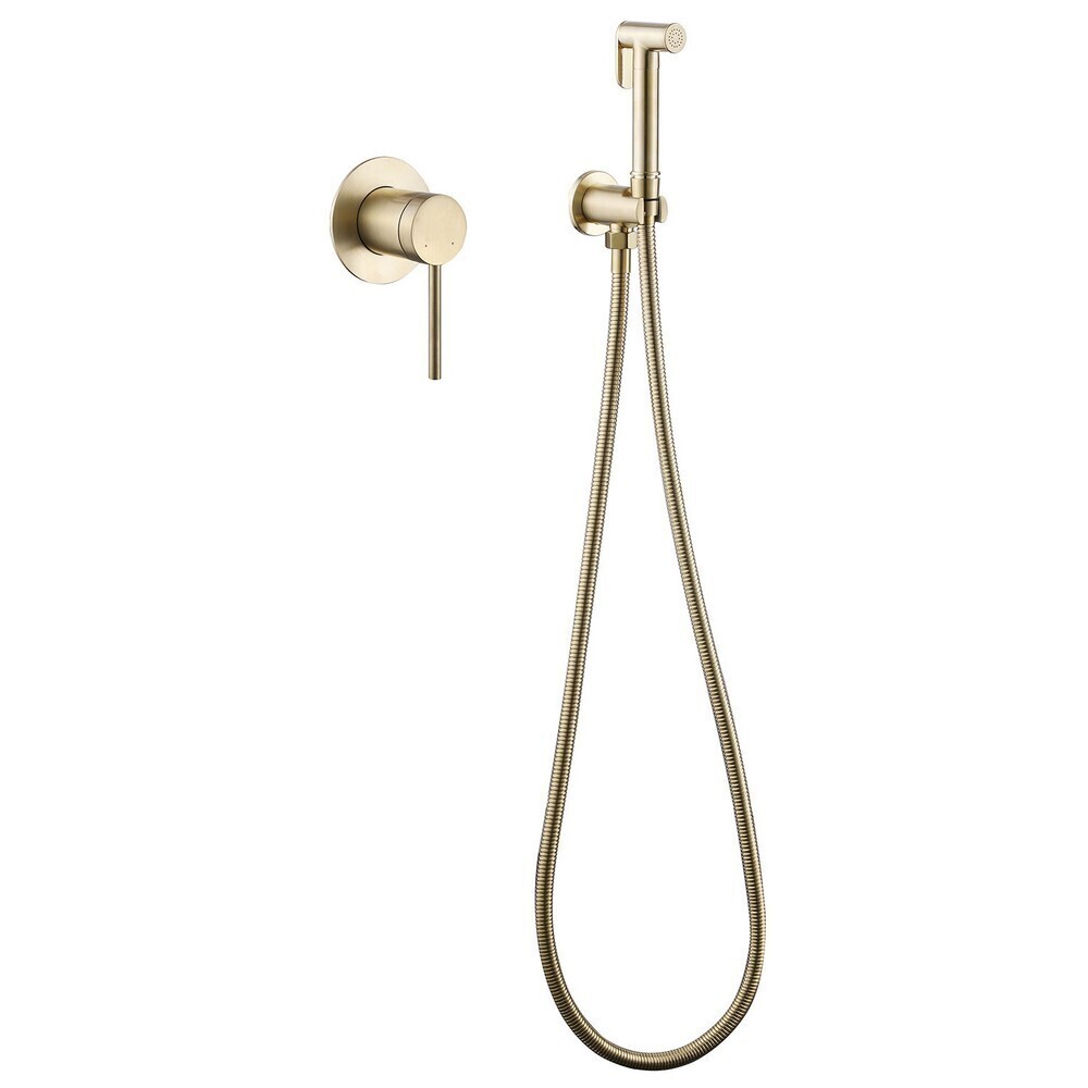 original-10602.jpg Смеситель с гигиеническим душем встраиваемый Abber Wasserfall со скрытой частью в комплекте золото (AF8625G) — изображение 1