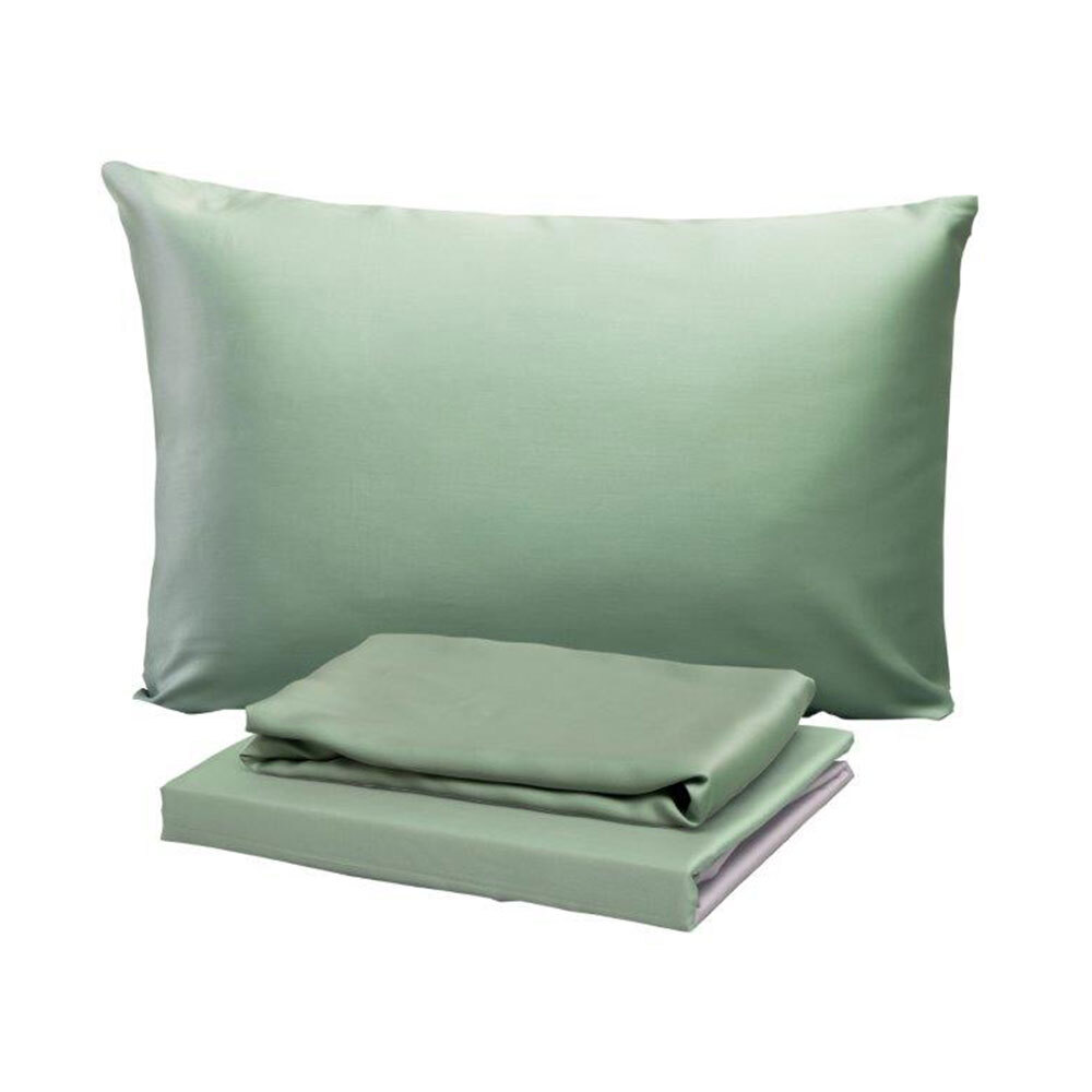 original-10610.jpg Комплект постельного белья Евро тенсель Mona Liza Mint зеленый без простыни — изображение 1