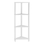 Полка для ванной Violet Vikea угловая четырехъярусная с крючками 365х260х980 мм пластик белая (787406)