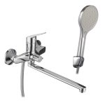 Смеситель для ванны Corsa Deco KX хром однорычажный с длинным изливом с лейкой (FBTKX3)