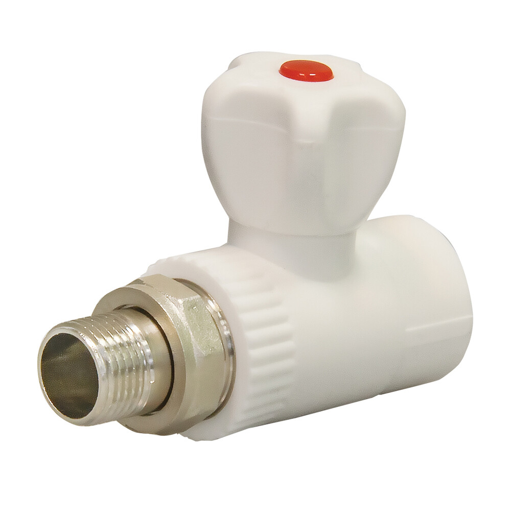 original-10850.jpg Кран шаровой полипропиленовый СТМ 25 мм х 3/4 НР(ш) для радиатора прямой (CPRS2534) — изображение 1