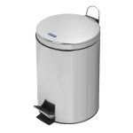 Ведро для мусора BXG TCR-12 с крышкой 12 л металл хром с педалью