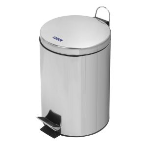 Ведро для мусора BXG TCR-12 с крышкой 12 л металл хром с педалью