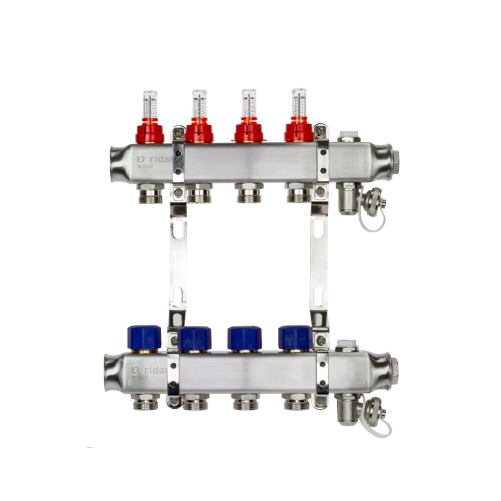 original-11272.jpg Коллекторная группа с расходомерами Ридан SSM-9RF 1 ВР(г) х 9 выходов 3/4 НР(ш) ЕК х 1 ВР(г) — изображение 1