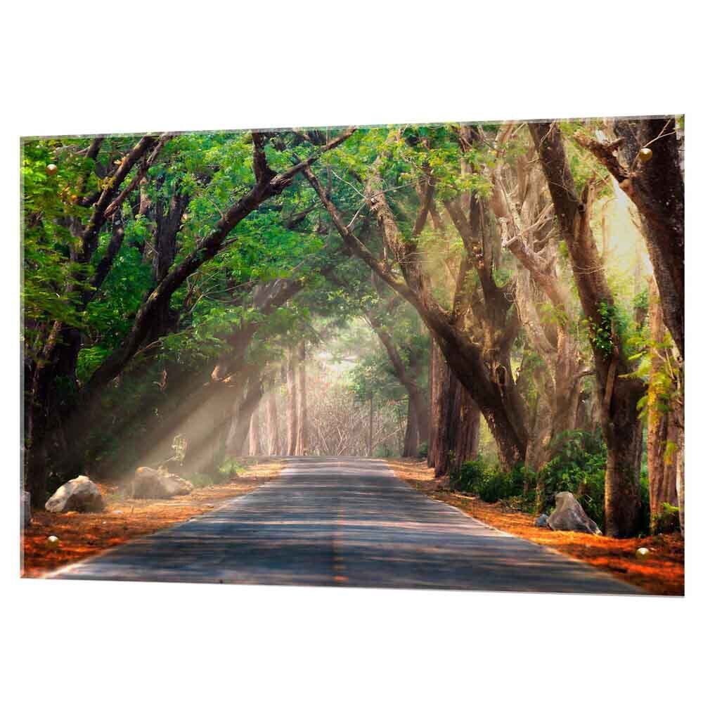 original-11302.jpg Панель стеновая закаленное стекло для кухни 900х600х4 мм дорога — изображение 1