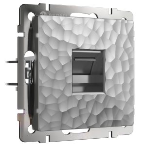 Розетка компьютерная Werkel встраиваемая серебряная RJ45 (a052071)