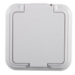 Розетка Svet накладная белая с крышкой (0215-00191)