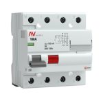 УЗО EKF Averes DV 100А 3P+N тип A 100 мА 10 кА (rccb-4-100-100-a-av)