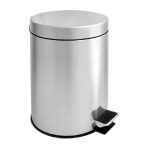 Ведро для мусора Solinne с крышкой 5 л нержавеющая сталь хром с педалью
