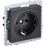 Розетка IEK Brite РС11-1-0-БрЧ встраиваемая черная (BR-R11-16-K02)