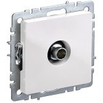 Розетка телевизионная IEK Brite РТВ11-0-БрБ встраиваемая белая (BR-A10-O-K01)