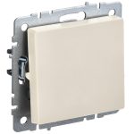 Выключатель IEK Brite ВС10-1-0-БрКр одноклавишный встраиваемый бежевый (BR-V10-0-10-K10)