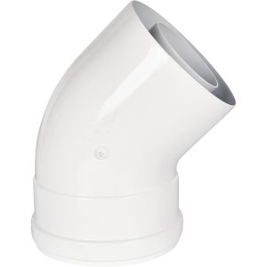 Отвод коаксиальный Rommer d60/100 мм 45° комплект