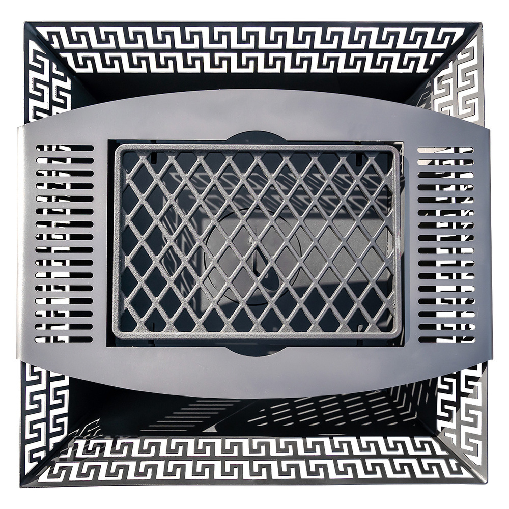 original-12248.jpg Решетка-гриль для чаши Листья 620х620 мм с чугунной вставкой стейк — изображение 1