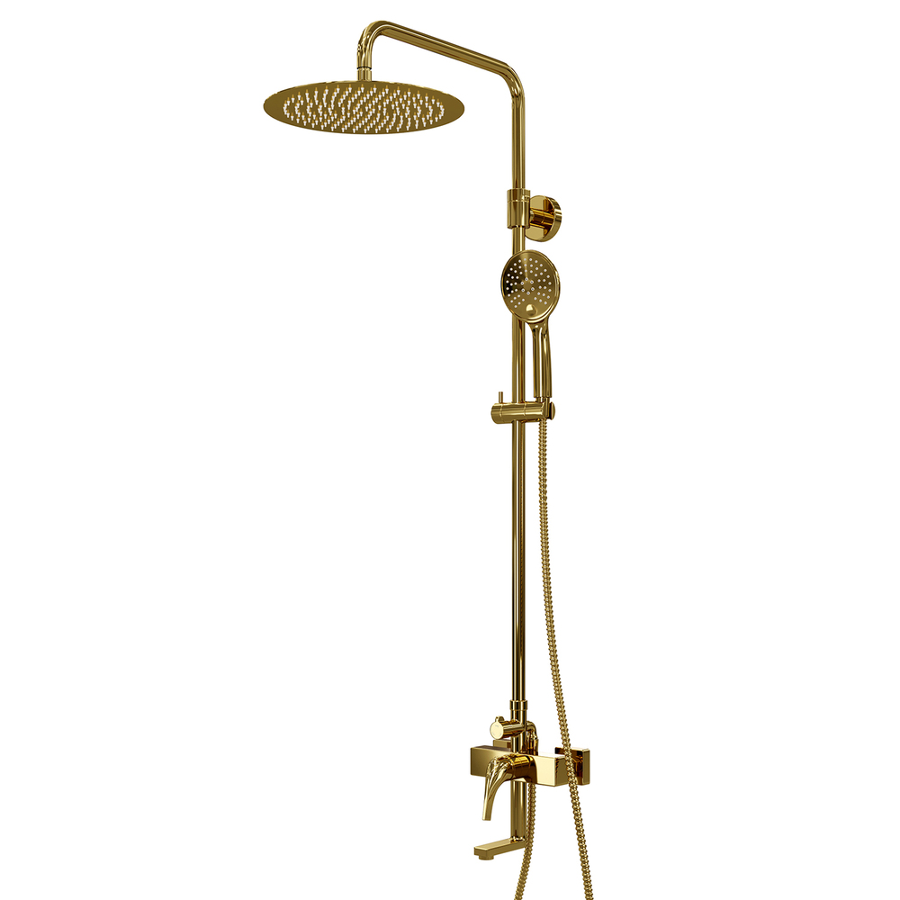 original-1230.jpg Душевая система WasserKraft с верхним душем с лейкой со смесителем золото (A17101) — изображение 1