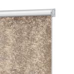 Рулонная штора блэкаут 60х160 см Decofest Марбл мини коричневая
