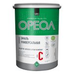 Эмаль универсальная акриловая Ореол основа C бесцветная глянцевая 0,9 кг