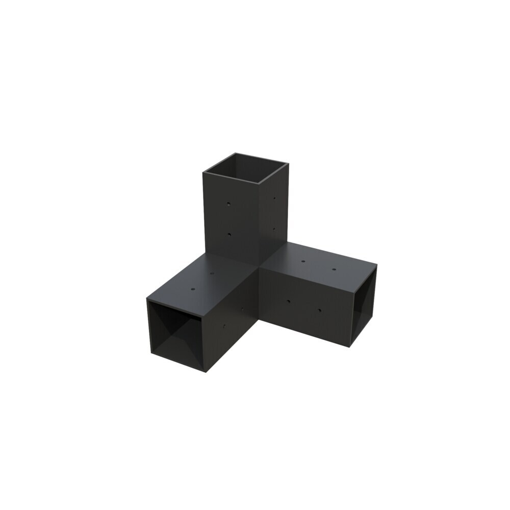 original-12695.jpg Соединитель для профильной трубы 3-х позиционный 40х40 мм грунт черный — изображение 1