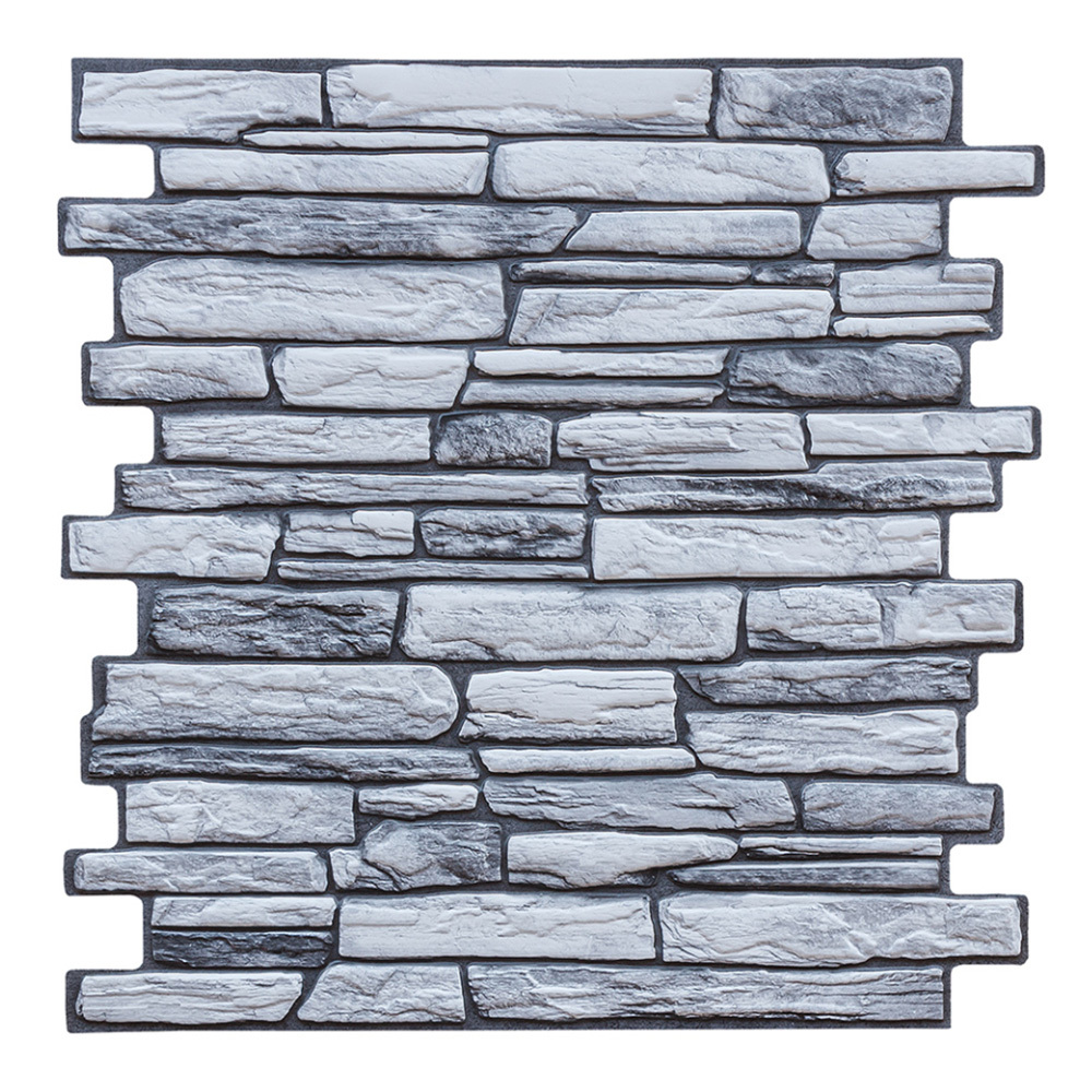 original-1272.jpg Панель самоклеящаяся ПВХ 475х475х3 мм Grace серый камень 0,23 кв.м — изображение 1