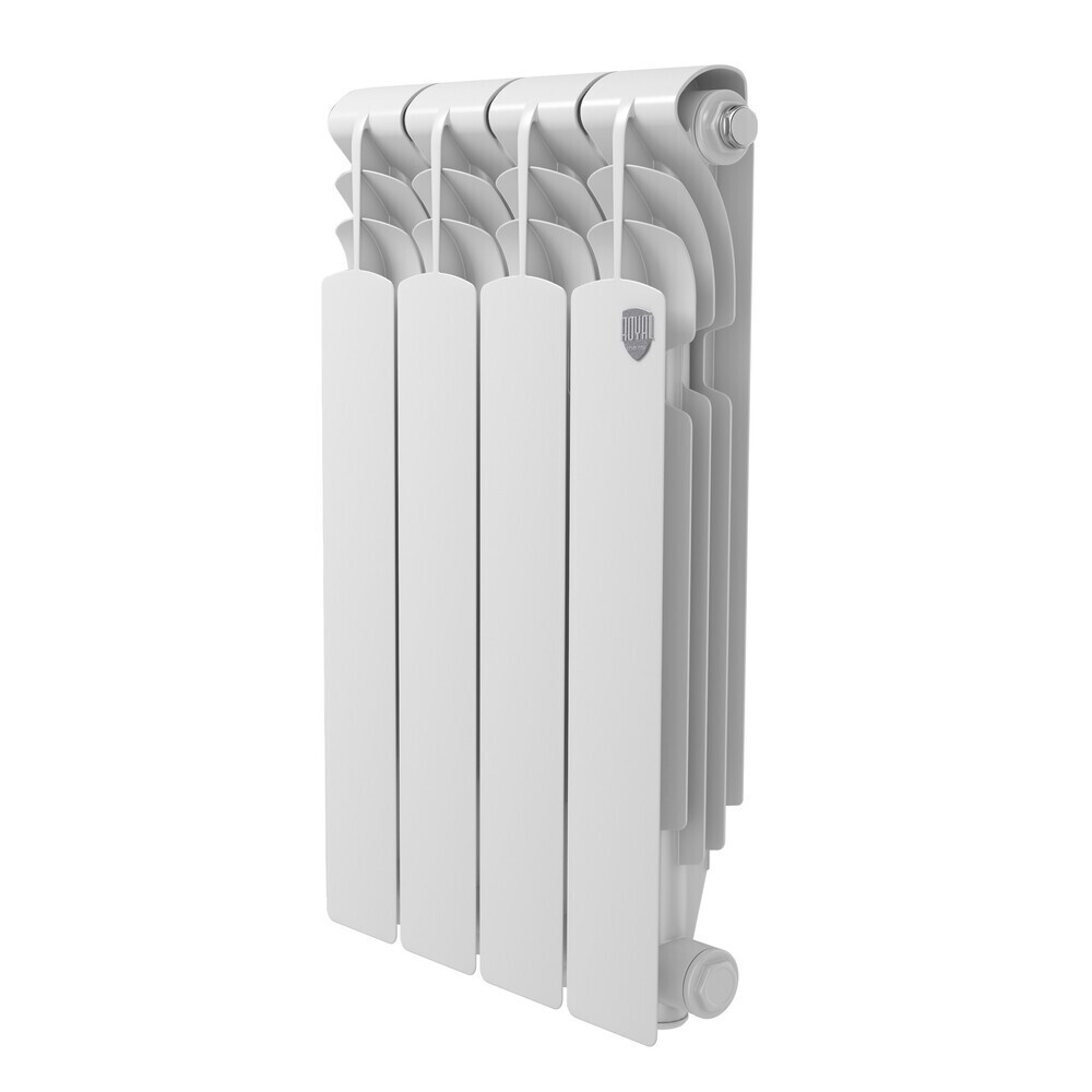 original-12943.jpg Радиатор алюминиевый Royal Thermo Revolution A 500 мм 4 секции 1" боковое подключение белый — изображение 1
