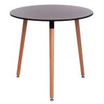 Стол кухонный круглый d0,8 м черный Mars (15187)