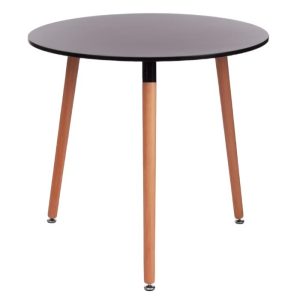 Стол кухонный круглый d0,8 м черный Mars (15187)