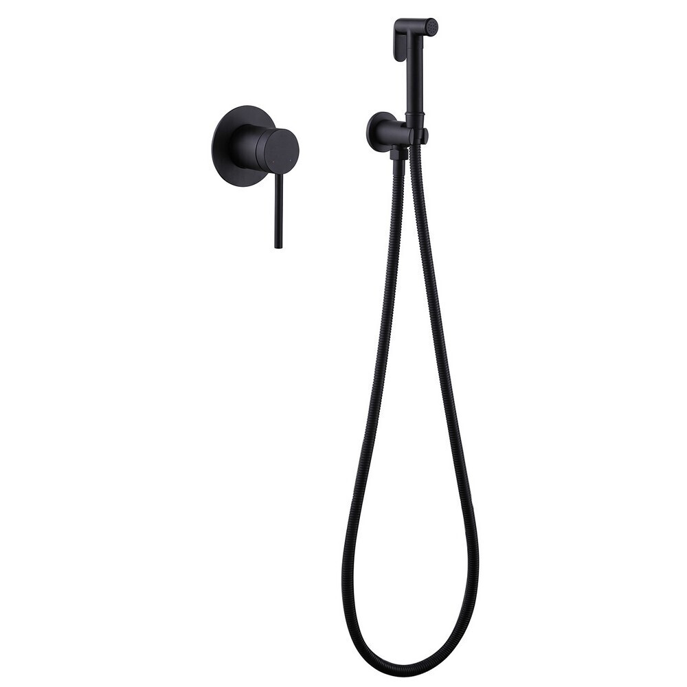 original-13158.jpg Смеситель с гигиеническим душем встраиваемый Abber Emotion со скрытой частью в комплекте черный (AF8825B) — изображение 1