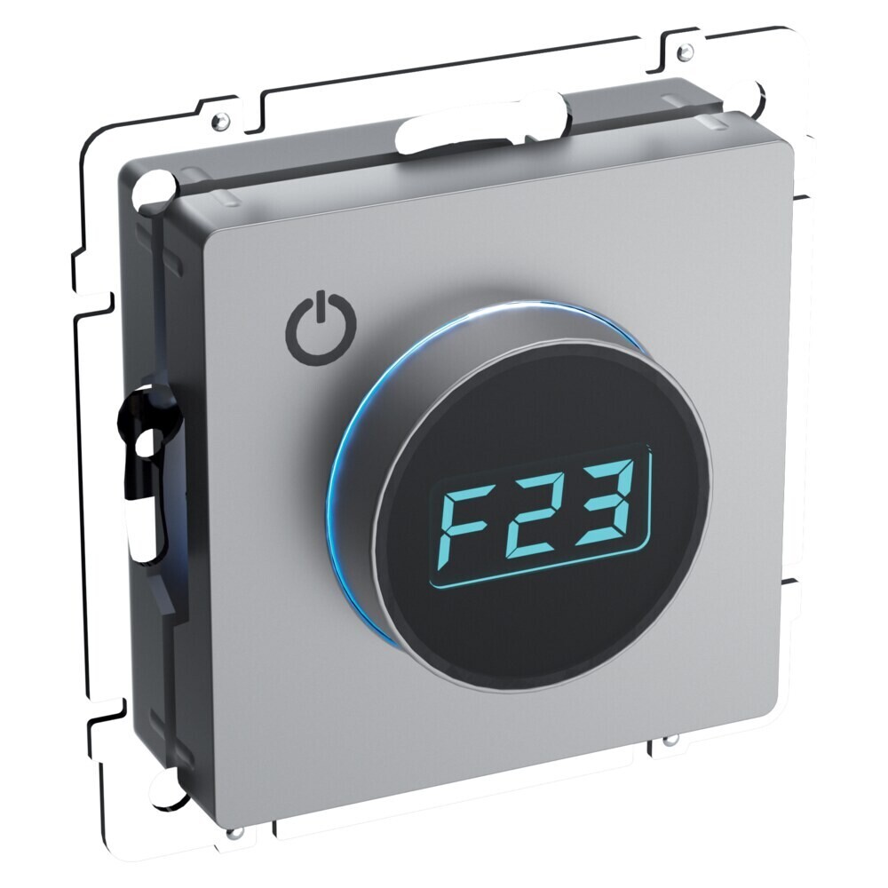 original-13187.jpg Терморегулятор IEK Brite ТС10-1-БрС для теплого пола встраиваемый сталь электронный с индикацией (BR-RT11-K46) — изображение 1