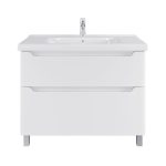 Комплект тумба с раковиной Sanstar Lanciano 100 см напольная белая (313.1-1.5.1.К)