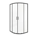 Душевой уголок Good Door Lite R-90-C-B черный 90х90х190 см четверть круга стекло прозрачное 5 мм (ЛТ00027)