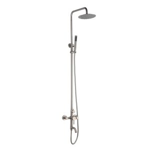 Душевая система РМС с верхним душем с лейкой со смесителем сталь (SUS124-009DK-1)