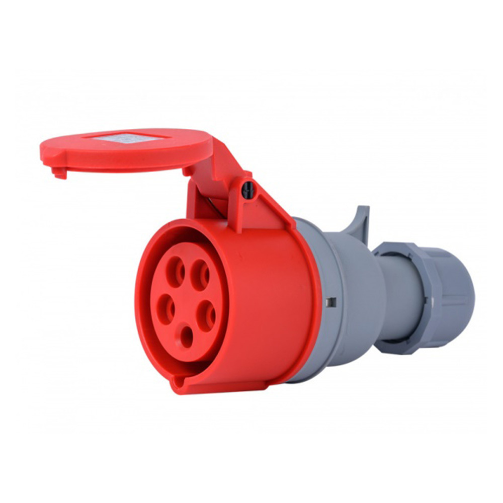 original-13329.jpg Розетка силовая переносная Dekraft РП-103 с заземлением 3P+N+PE 3 фазы 16 А 380 В IP44 красная (26134DEK) — изображение 1