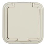 Розетка Svet накладная бежевая с крышкой (0215-00211)