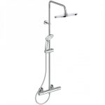 Душевая система Ideal Standard Ceratherm T25 с верхним душем с лейкой с термостатом хром (A7627AA)