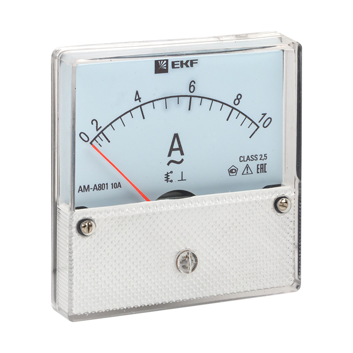 original-13648.jpg Амперметр аналоговый EKF PROxima AMA-801 80х80 мм IP20 10 А прямое подключение на 5 модулей (ama-801-10) — изображение 1