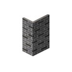 Искусственный камень угловой White Hills Терамо Брик черный (18 шт.=1,21 пог.м)