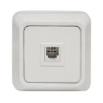 Розетка телефонная EKF Рим накладная белая RJ11 (ENT01-034-10)