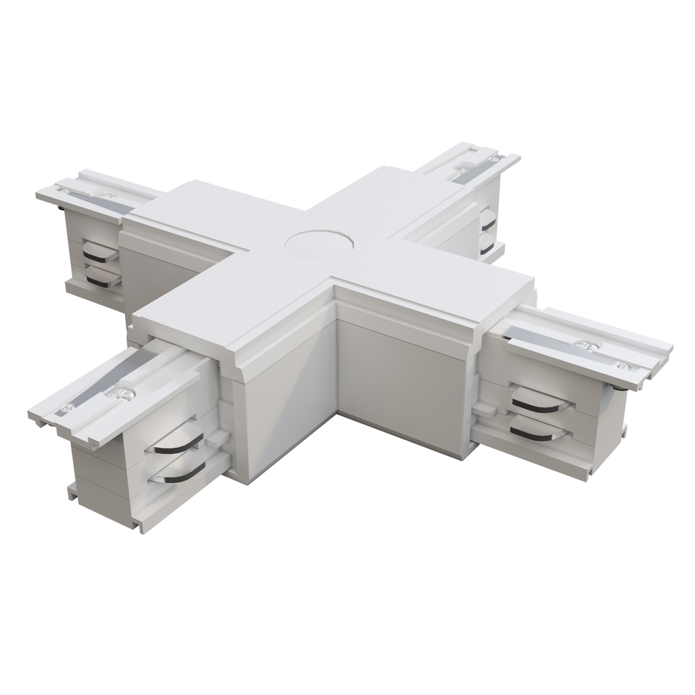 original-14643.jpg Коннектор для трехфазного шинопровода X-образный Maytoni Technical Trinity белый (TRA005CX-31W) — изображение 1