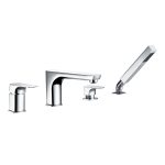 Смеситель на борт ванны WasserKraft Salm 2700 хром однорычажный с лейкой (2755)