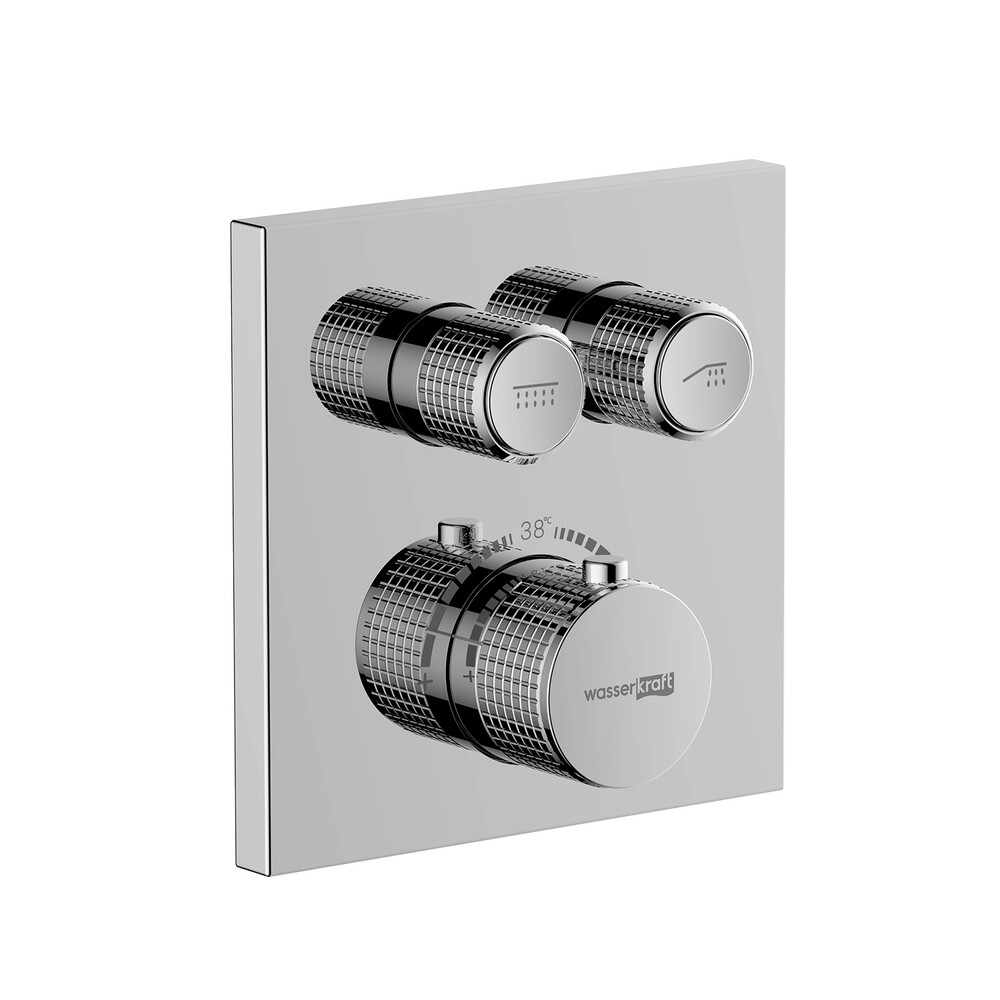 original-14878.jpg Смеситель для душа встраиваемый WasserKraft Dinkel термостатический с переключателем без лейки хром (5848 Thermo) — изображение 1