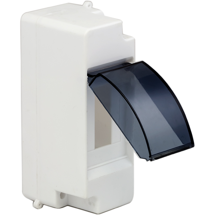 original-1489.jpg Щит распределительный навесной EKF PROxima КМПН 1/2 пластиковый IP30 140х50х65 мм 2 модуля прозрачная дверь белый — изображение 1