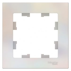 Рамка Systeme Electric AtlasDesign одноместная жемчуг (ATN000401)