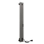 Полотенцесушитель электрический Indigo Style 1200х132 мм 65 Вт с терморегулятором оружейная сталь