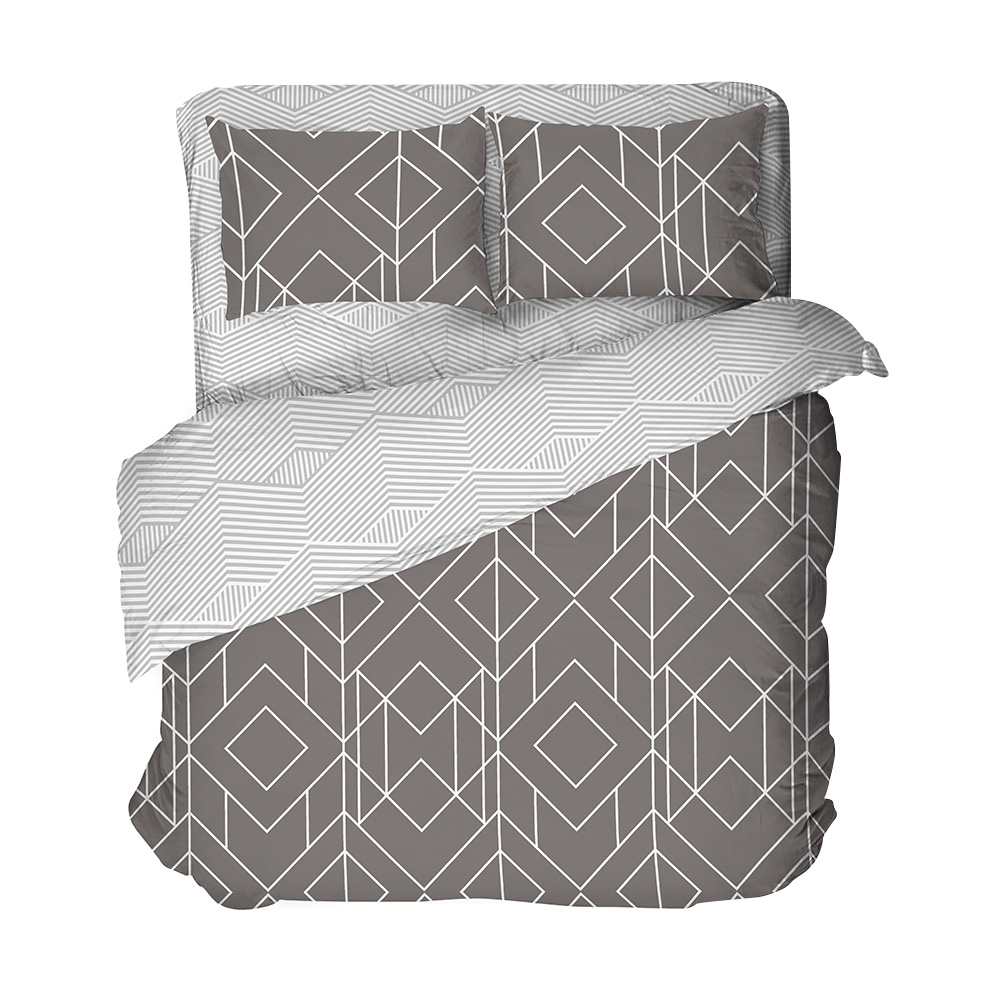 original-14974.jpg Комплект постельного белья 1,5-спальный бязь Василиса 9604/1 серый с простыней 150х214 см — изображение 1