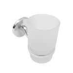 Стакан для ванной Delphinium 41884 с держателем стекло матовый/металл хром (102070)