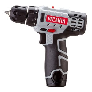 Дрель-шуруповерт аккумуляторная Ресанта ДА-12-2ЛК 12 В 2 Ач Li-Ion 2 АКБ иЗУ (75/14/2)